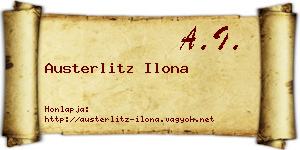 Austerlitz Ilona névjegykártya